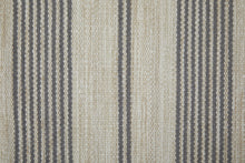 2' X 3' Gray And Ivory Striped Dhurrie Hand Woven Stain Resistant Area Rug