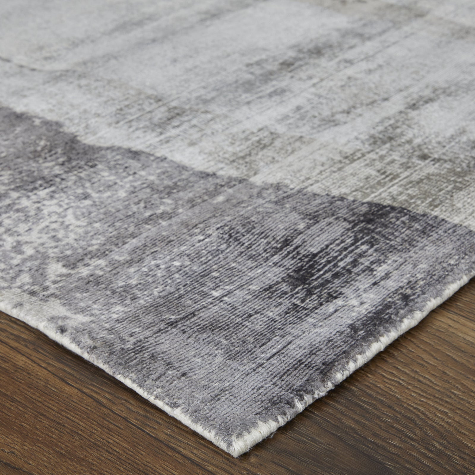 2' X 3' Gray Taupe And Ivory Abstract Hand Woven Area Rug