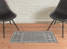 Ivory Taupe And Gray Abstract Stain Resistant Area Rug - 2' x 3'