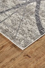 2' X 3' Taupe Gray And Ivory Abstract Stain Resistant Area Rug