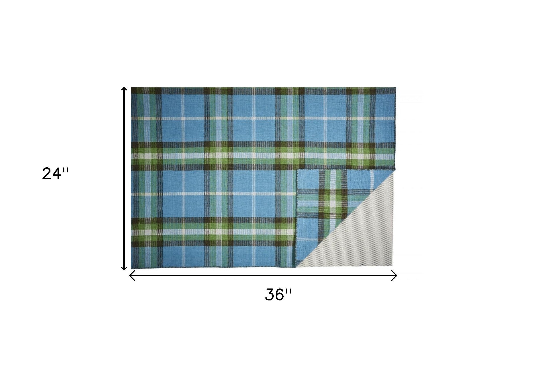 Blue Green And Black Abstract Hand Woven Stain Resistant Area Rug