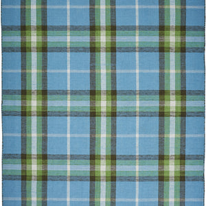 Blue Green And Black Abstract Hand Woven Stain Resistant Area Rug