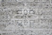 2' X 3' Gray Silver And Taupe Floral Power Loom Distressed Area Rug