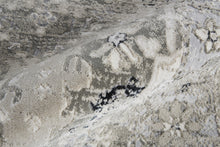 2' X 3' Gray And Silver Abstract Power Loom Distressed Area Rug