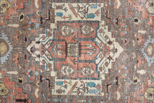 Taupe Red And Brown Floral Area Rug - 2' x 3'