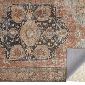 Orange Brown And Taupe Abstract Area Rug - 2' x 3'