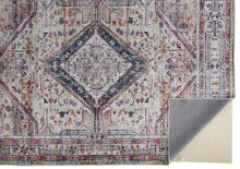 Ivory Red And Pink Abstract Area Rug - 2' x 3'