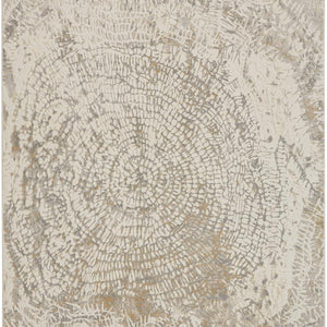 Ivory Tan And Gray Abstract Area Rug - 2' x 3'