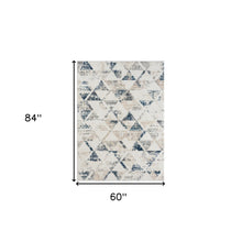 5' X 7' Ivory Geometric Area Rug