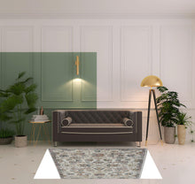 5' X 7' Gray Floral Area Rug