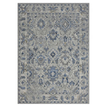 5' X 7' Blue Floral Area Rug