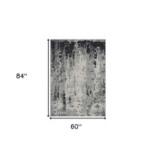 5' X 7' Gray Abstract Area Rug