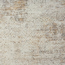 4' X 6' Gray Damask Distressed Area Rug