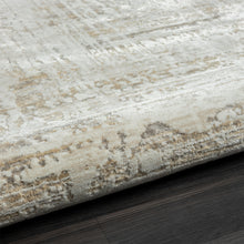 2' X 8' Beige Abstract Distressed Runner Rug