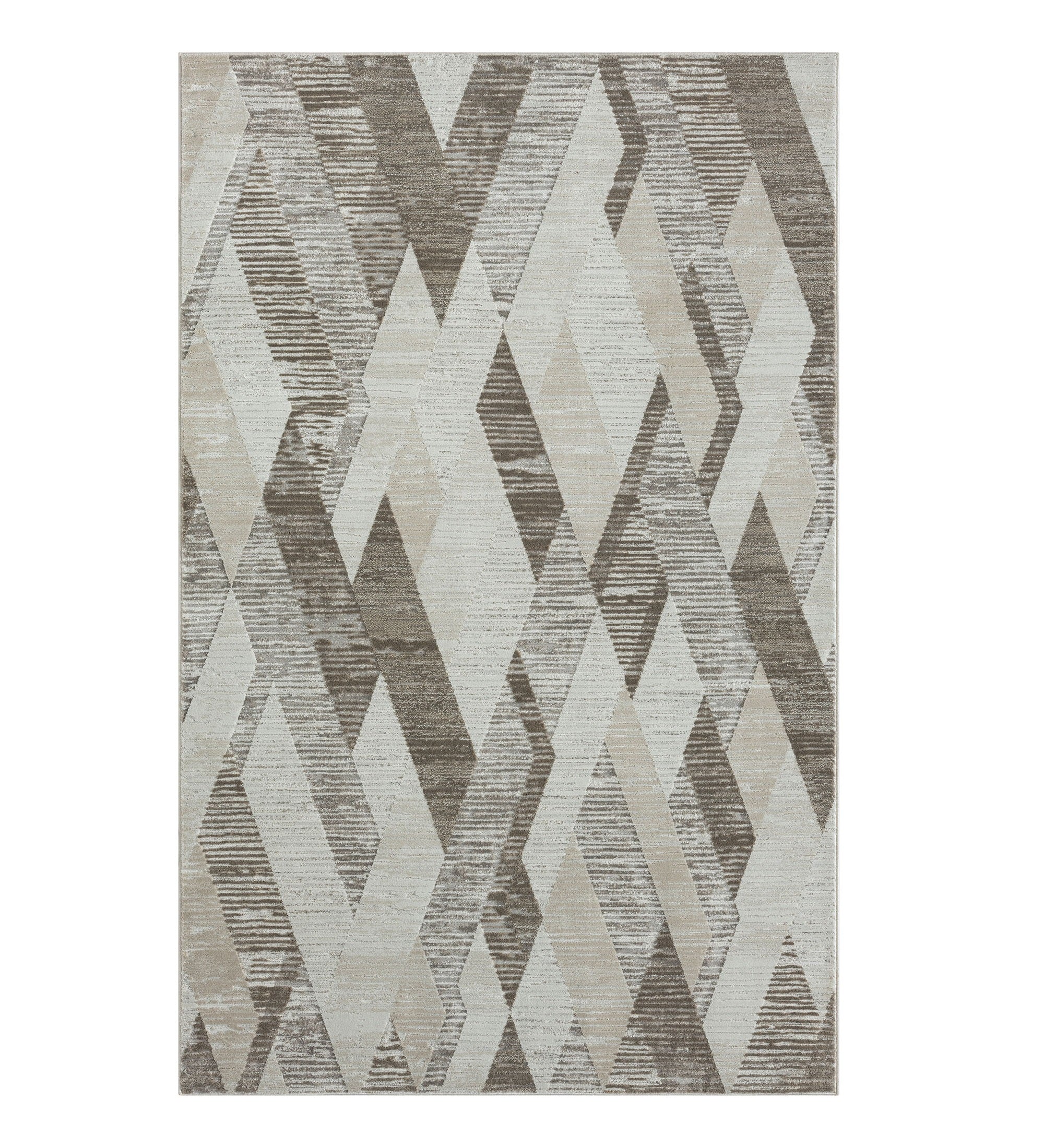 4' X 6' Gray Geometric Area Rug