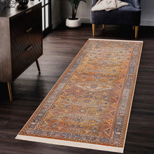 2' X 6' Brown Southwestern Runner Rug