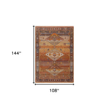 2' X 6' Brown Southwestern Runner Rug