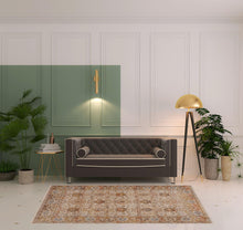 2' X 6' Ivory Oriental Runner Rug