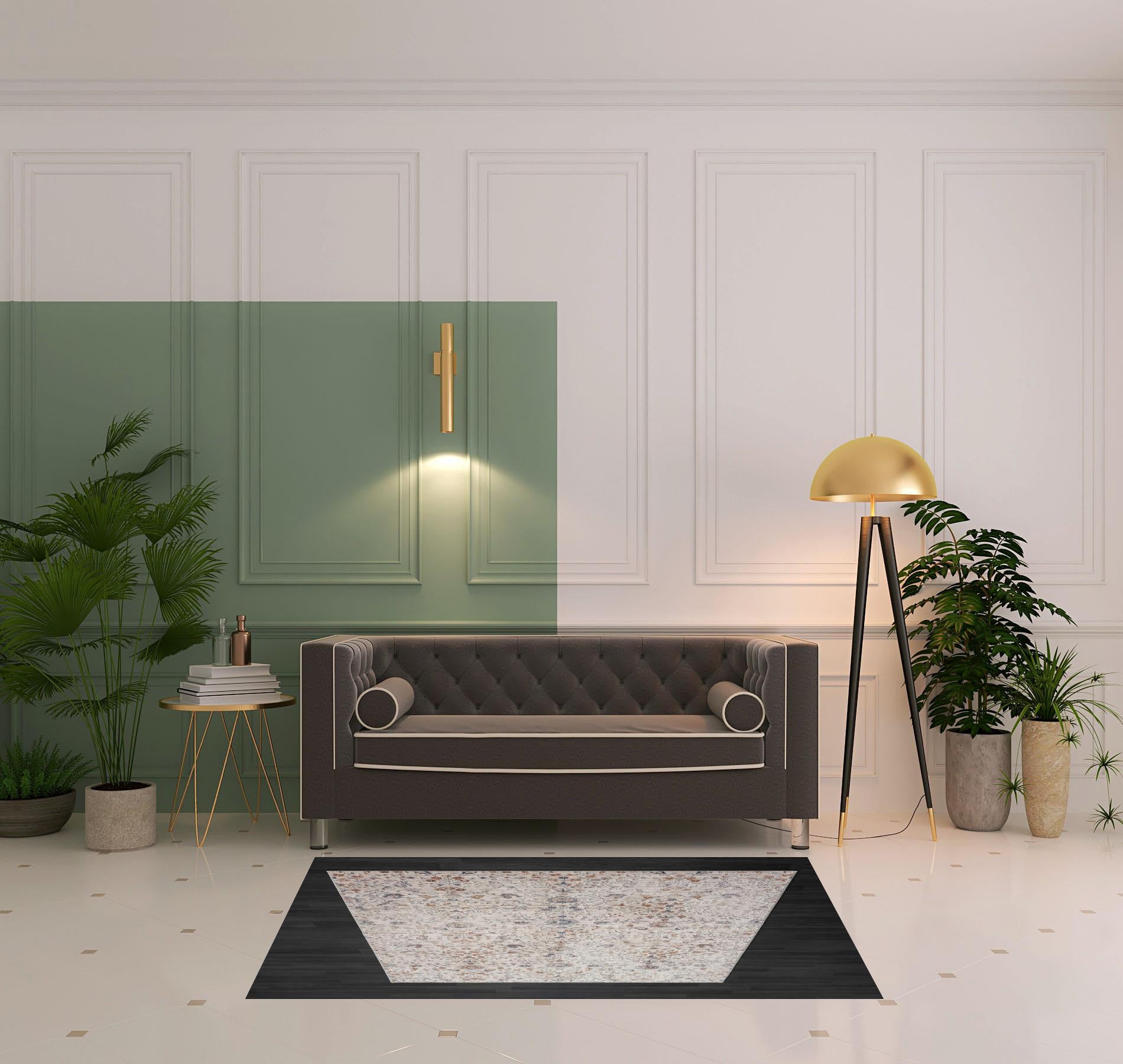 2' X 3' Red Floral Area Rug