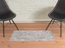 2' X 3' Gray Floral Area Rug