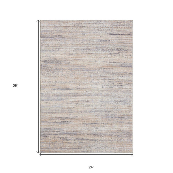 2' X 3' Gray Abstract Area Rug