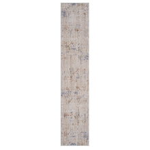 2' X 3' Ivory And Blue Abstract Area Rug