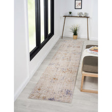 2' X 3' Ivory And Blue Abstract Area Rug