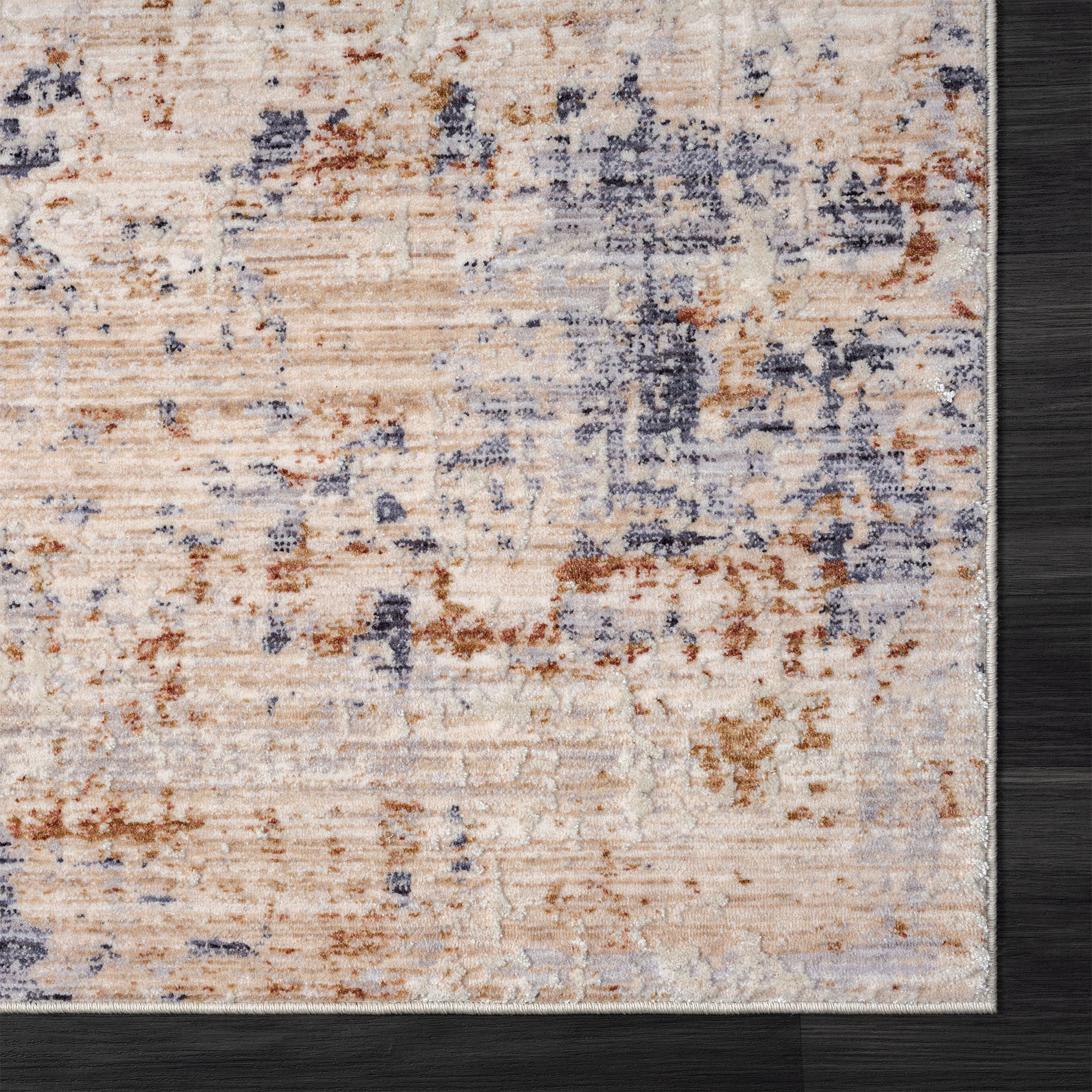 2' X 3' Ivory And Blue Abstract Area Rug