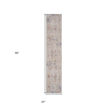 2' X 3' Ivory And Blue Abstract Area Rug