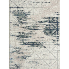 5' X 7' Blue Abstract Stain Resistant Area Rug