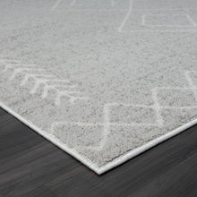 5' X 7' Cream Diamond Area Rug