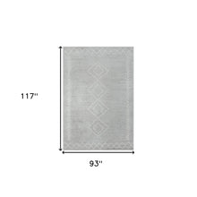 5' X 7' Cream Diamond Area Rug