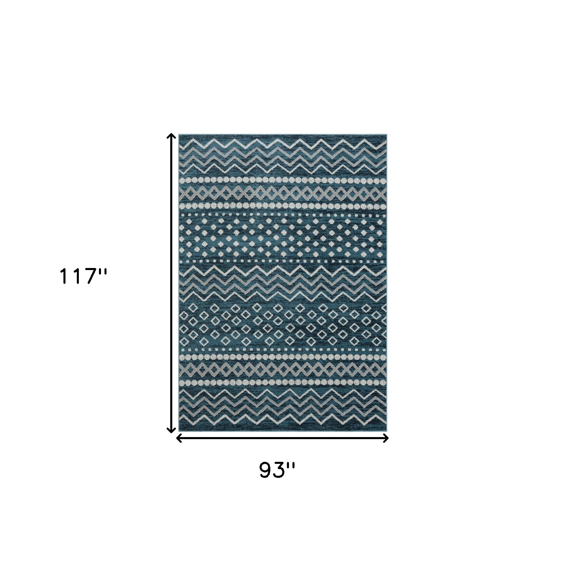 5' X 7' Beige Geometric Washable Area Rug