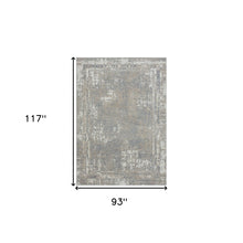 5' X 7' Gray Abstract Distressed Washable Area Rug