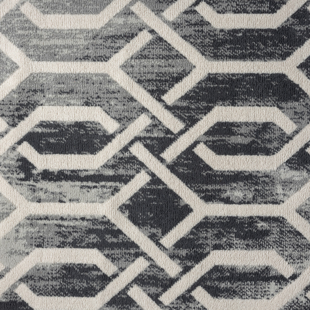5' X 7' Gray Geometric Area Rug