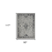 5' X 7' Gray Medallion Area Rug