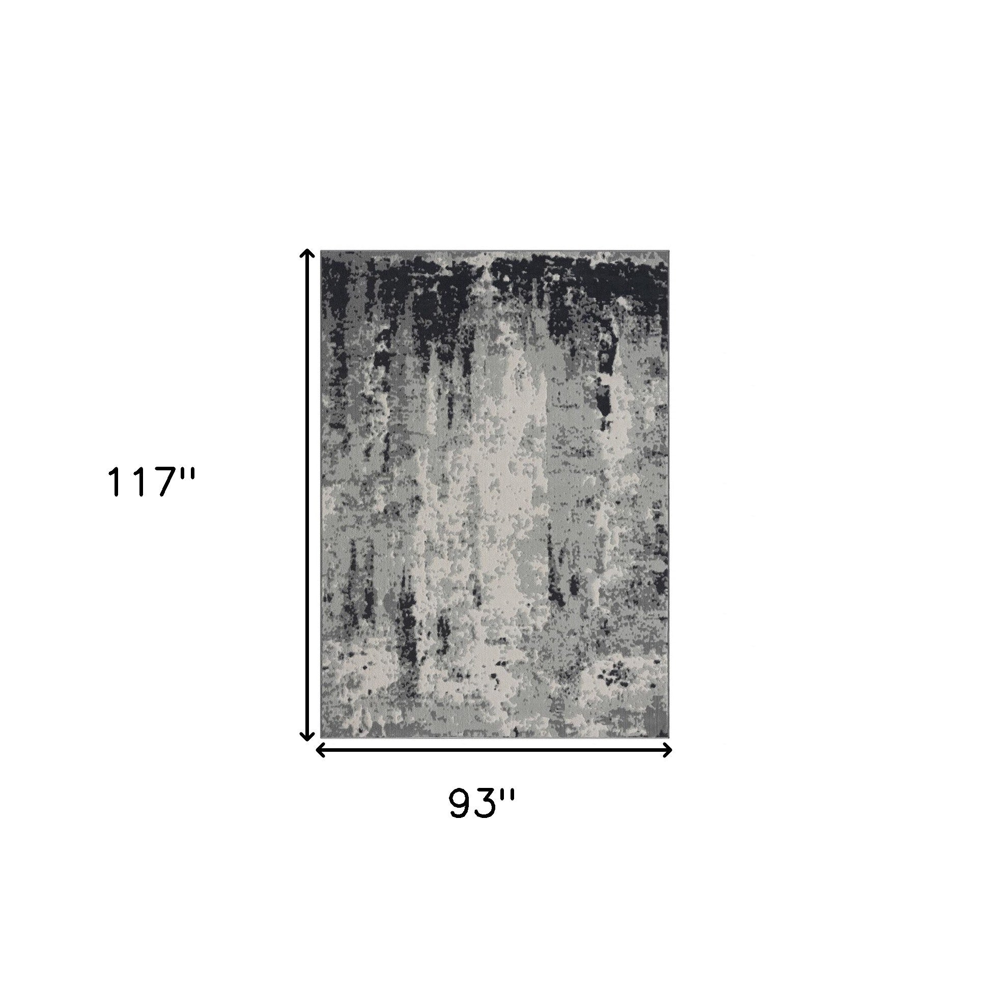 5' X 7' Gray Abstract Area Rug