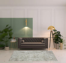 2' X 8' Gray Abstract Distressed Runner Rug