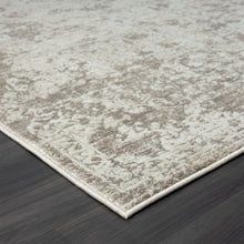 2' X 8' Gray Abstract Distressed Runner Rug