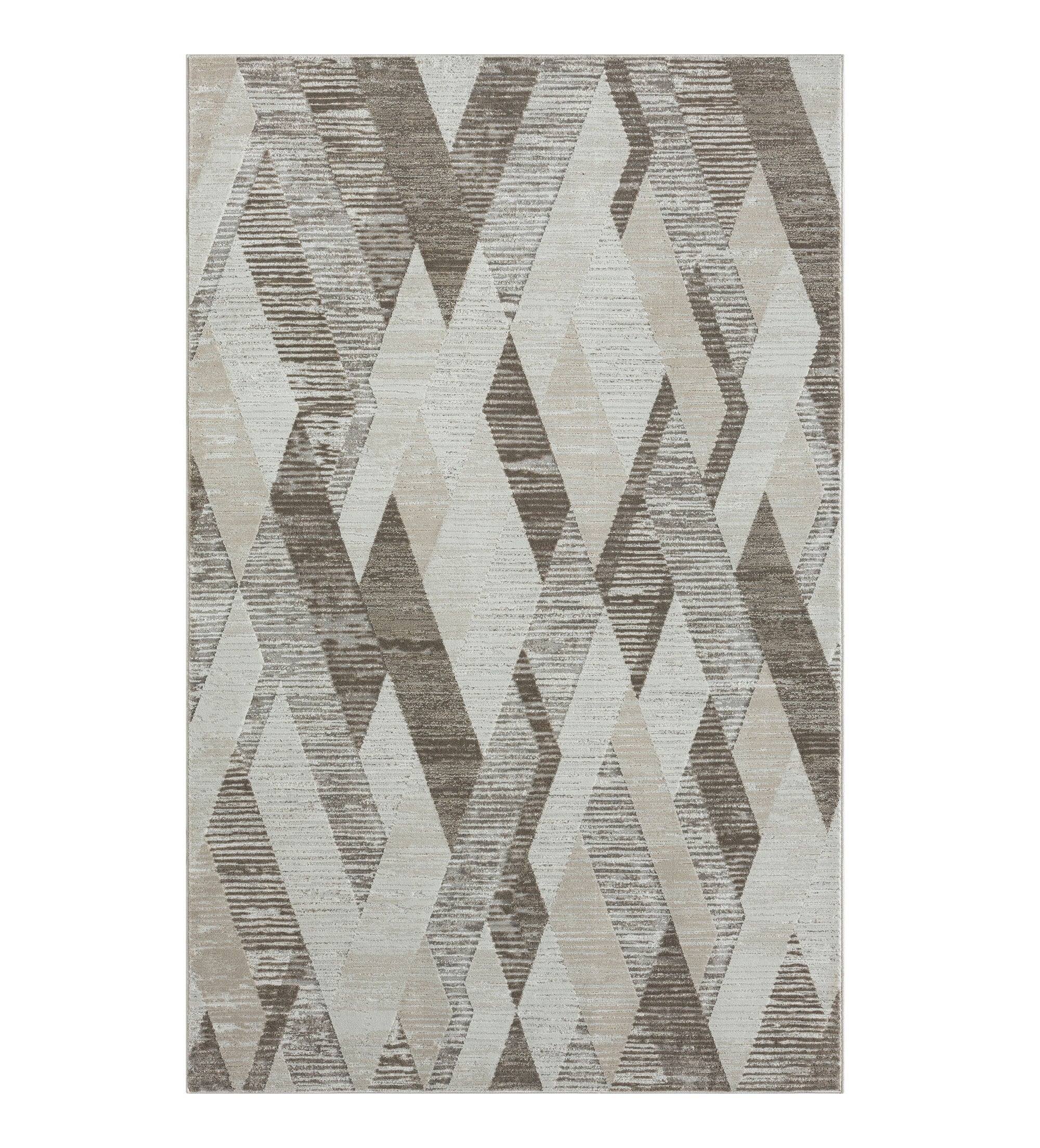 4' X 6' Gray Geometric Area Rug