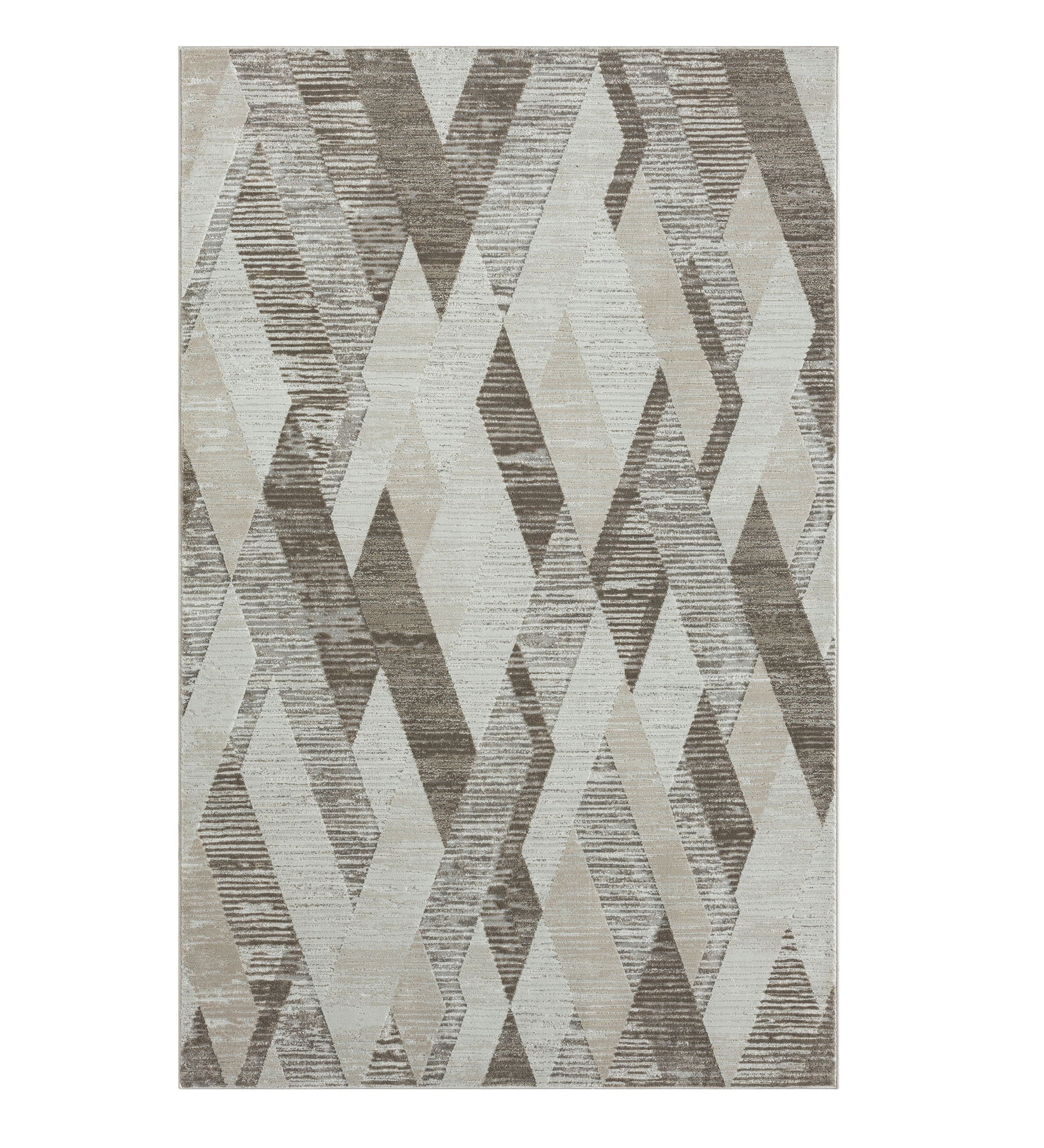 4' X 6' Gray Geometric Area Rug