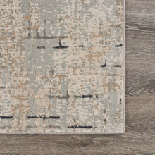 2' X 8' Cream Abstract Runner Rug