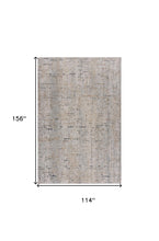 2' X 8' Cream Abstract Runner Rug