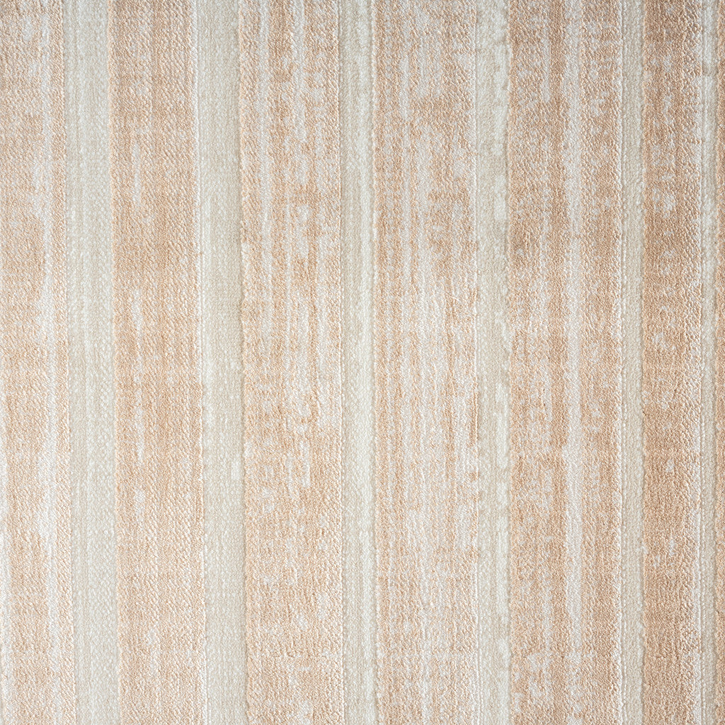 8' Beige Abstract Distressed Runner Rug