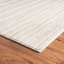 8' Beige Abstract Distressed Runner Rug