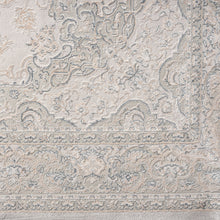 5' X 8' Gray Medallion Area Rug