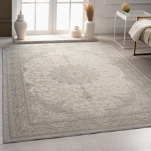 5' X 8' Gray Medallion Area Rug