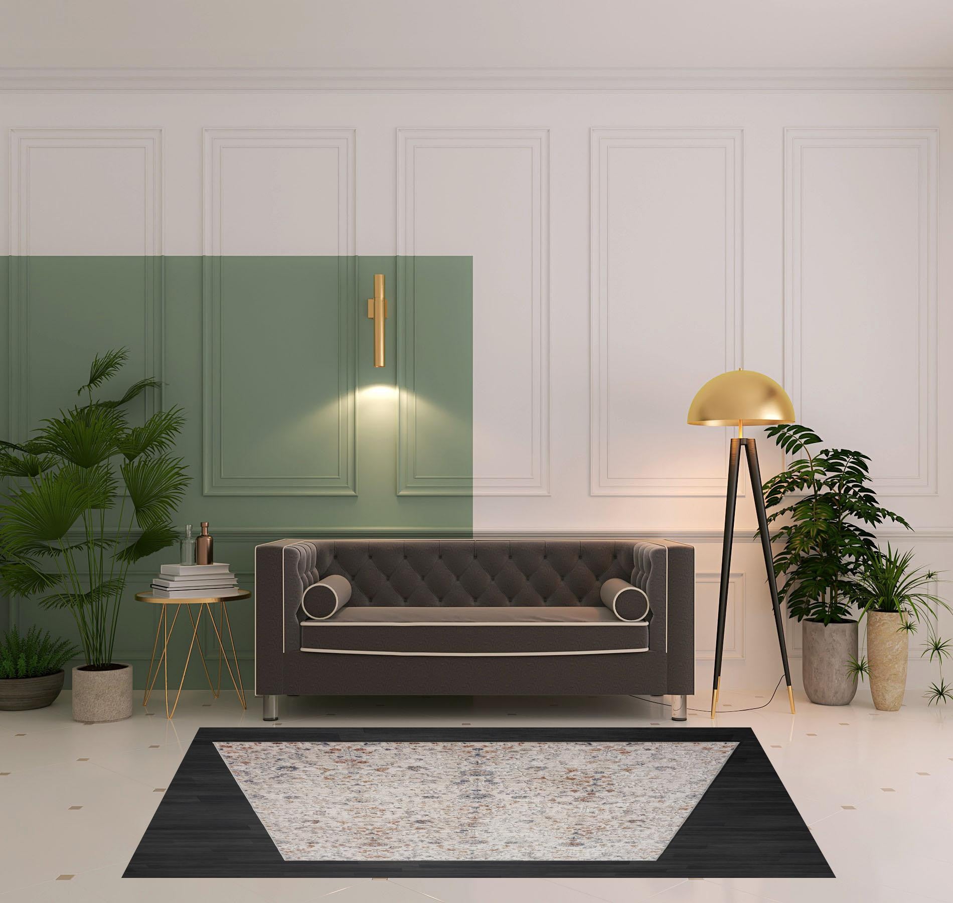 2' X 3' Red Floral Area Rug