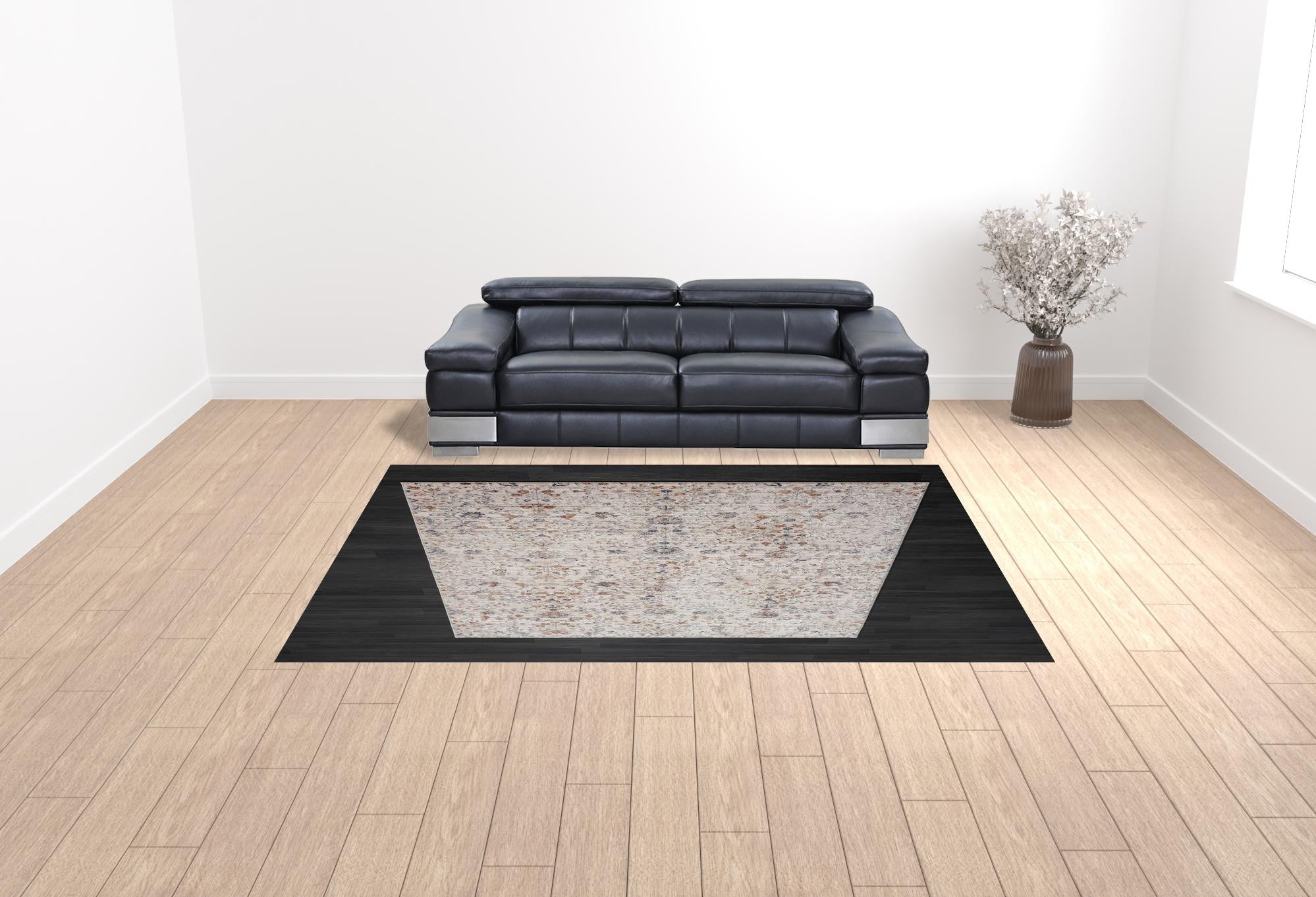 2' X 3' Red Floral Area Rug