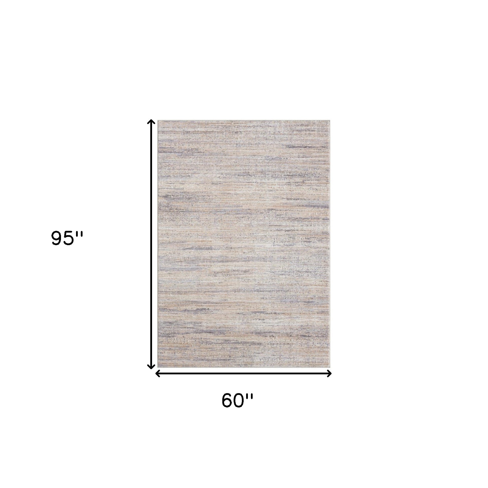 2' X 3' Gray Floral Area Rug